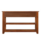 48 Solid Pine Wood Top Console Table with 3 Storage Drawers