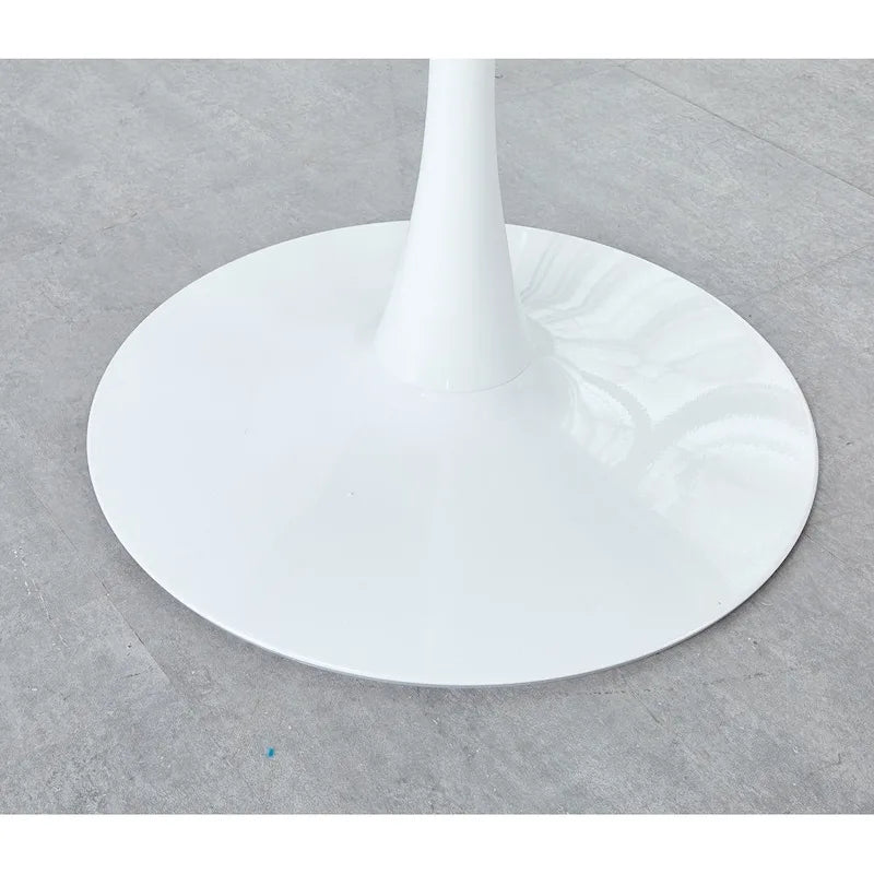 31.5White Tulip Table Mid-century Dining Table for 2-4 people With Round Mdf Table Top, Leisure Coffee Table