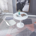 31.5White Tulip Table Mid-century Dining Table for 2-4 people With Round Mdf Table Top, Leisure Coffee Table