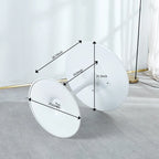 31.5White Tulip Table Mid-century Dining Table for 2-4 people With Round Mdf Table Top, Leisure Coffee Table