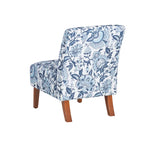 Bradford Blue Paisley Pattern Fabric Accent Chair