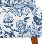 Bradford Blue Paisley Pattern Fabric Accent Chair