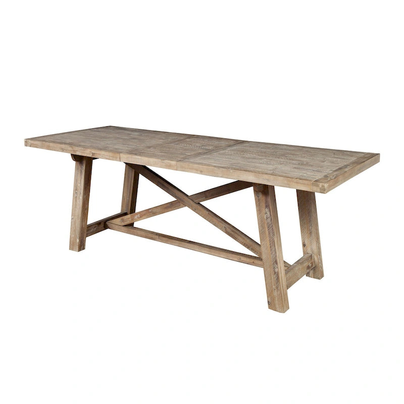 Table à manger extensible Newberry, Chêne clair vieilli
