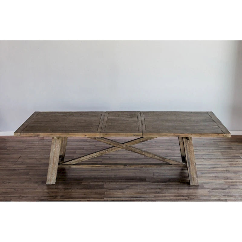Table à manger extensible Newberry, Chêne clair vieilli