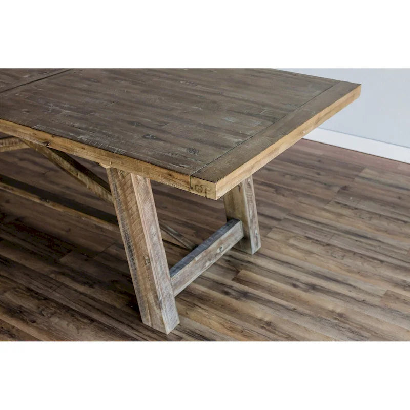 Table à manger extensible Newberry, Chêne clair vieilli