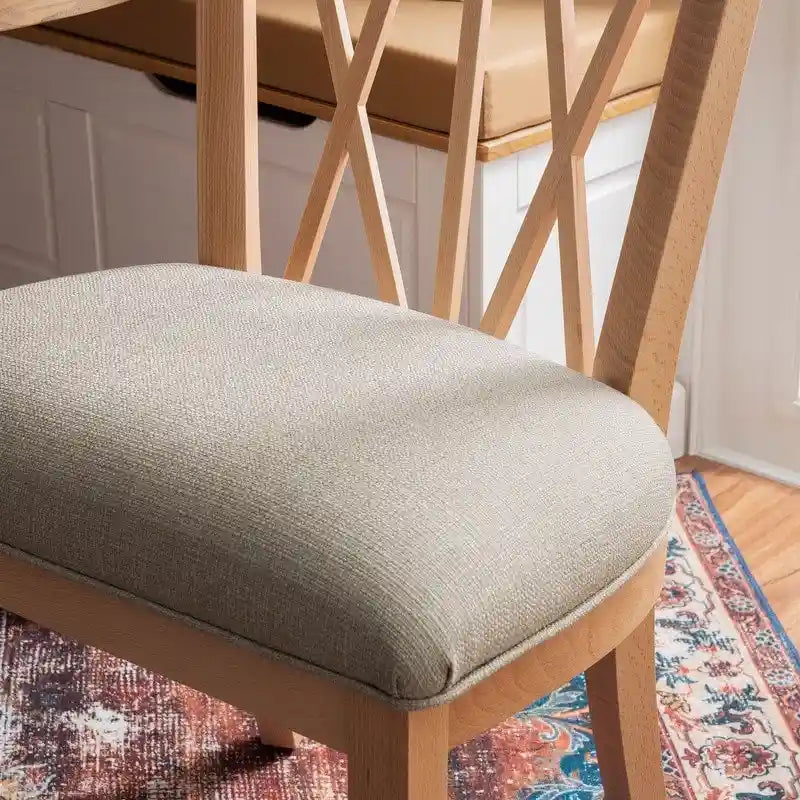 Chaise de salle à manger latérale en bois massif naturel Markland (lot de 2)