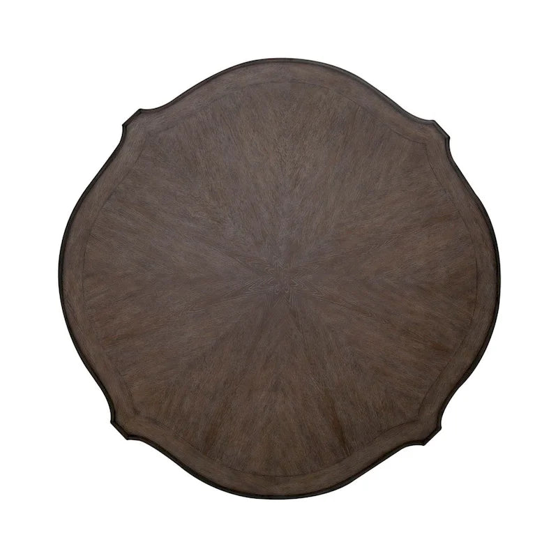 Magnolia Manor Antique White and Weathered Bark Round Table Set
