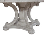 Magnolia Manor Antique White and Weathered Bark Round Table Set