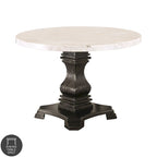 Furniture of America Brec Rustic White 48-inch Pedestal Dining Table