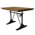 Table réglable Rhett en orme et noir - Marron