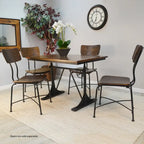 Table réglable Rhett en orme et noir - Marron