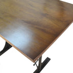 Table réglable Rhett en orme et noir - Marron