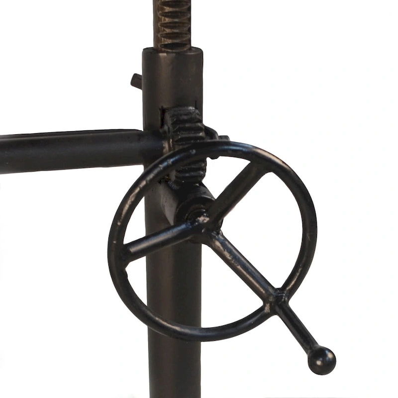 Table réglable Rhett en orme et noir - Marron