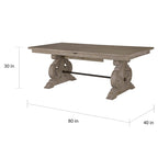 The Gray Barn Manderley Dove Tail Grey Dining Table - dove tail grey