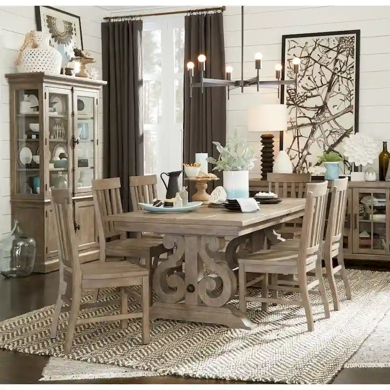 The Gray Barn Manderley Dove Tail Grey Dining Table - dove tail grey