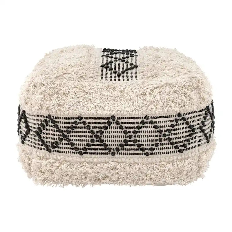 Pisco Ottoman Beige et Noir