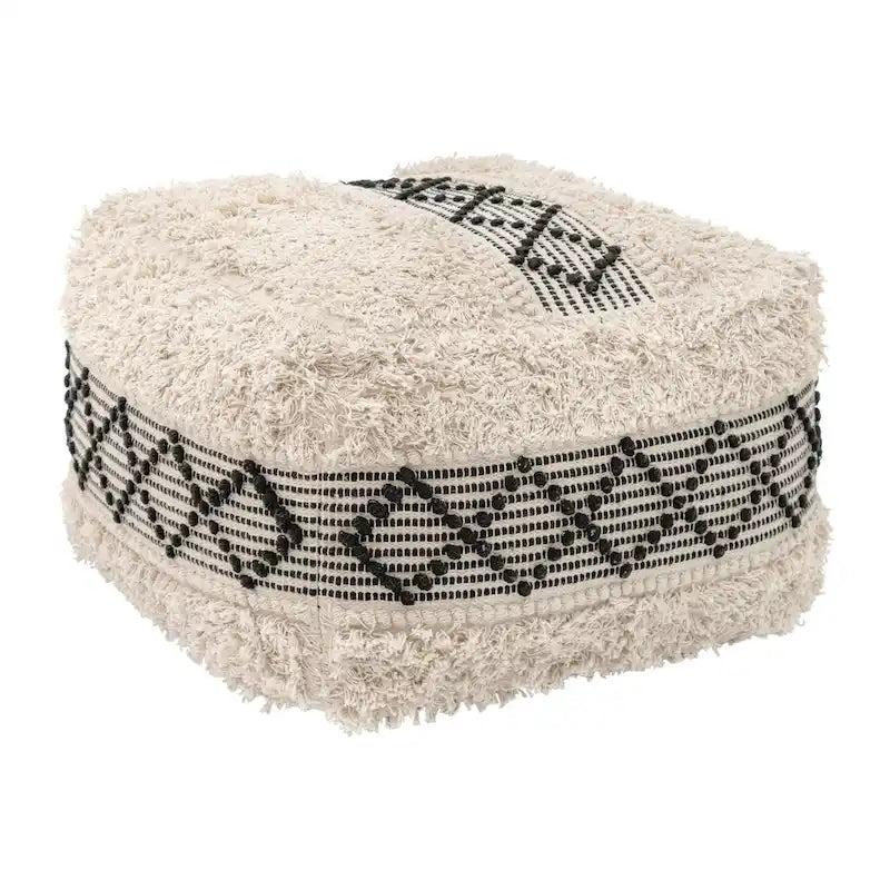 Pisco Ottoman Beige et Noir