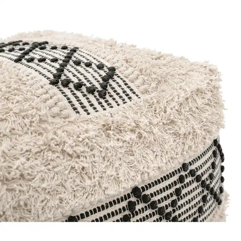 Pisco Ottoman Beige et Noir