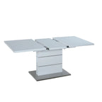 Somette Richard White and Stainless Steel 2-Piece Dining Set