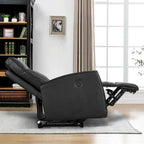 27.75 Width Genuine Leather Power Recliner Couch With USB Charger