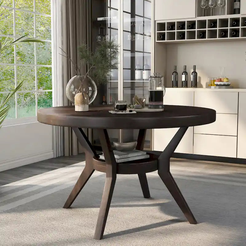 Furniture of America Mandurah Farmhouse Espresso 48-inch Dining Table
