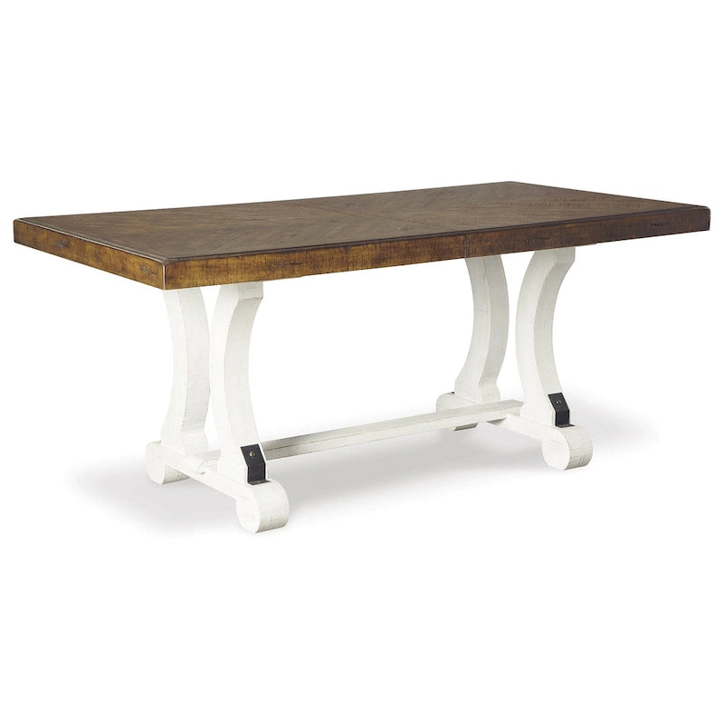 Signature Design by Ashley Valebeck Brown/White 7-Piece Dining Package