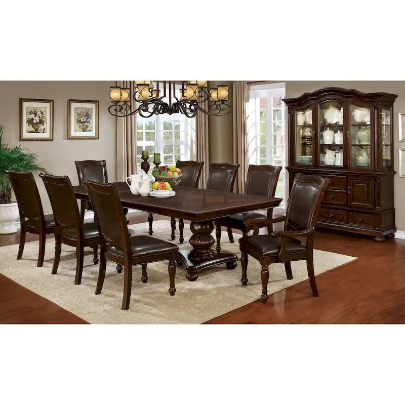 Copper Grove Madzharovo Brown Cherry 103-inch Expandable Dining Table