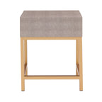Durham Faux Shagreen 1-Drawer End Table
