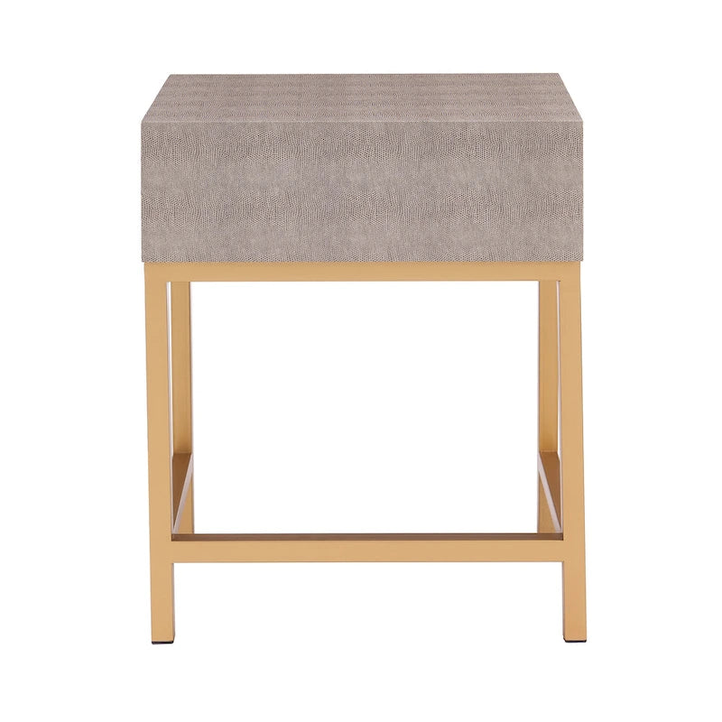 Table d'appoint à 1 tiroir Durham Faux Shagreen