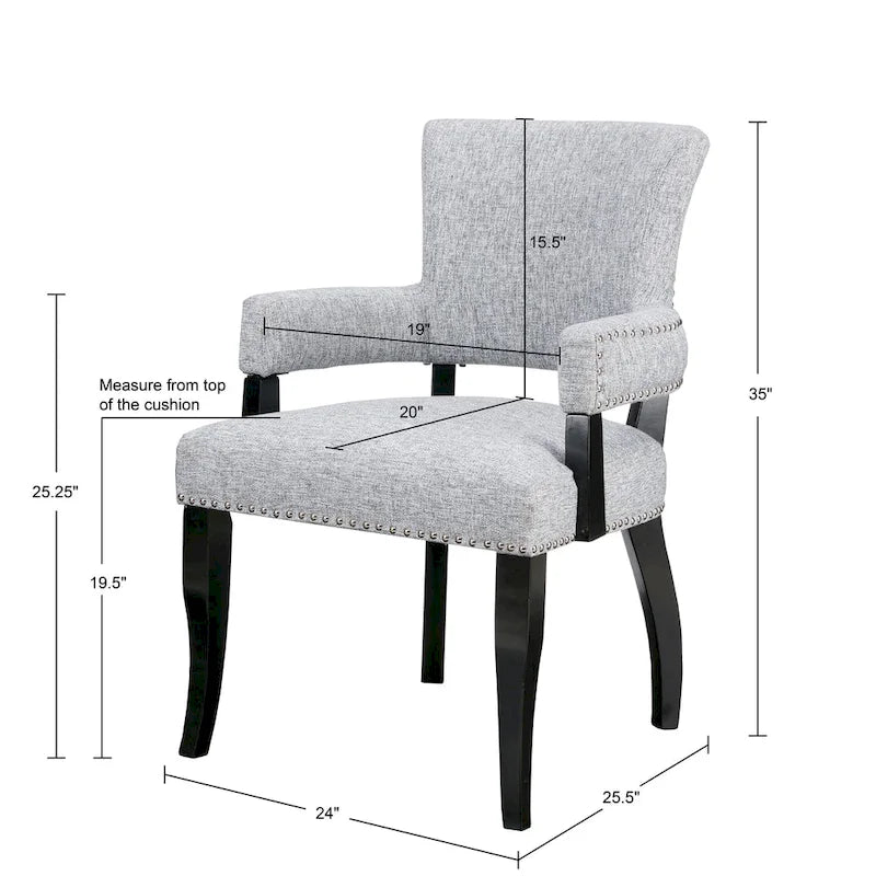 Chaise de salle à manger avec accoudoirs Madison Park Dawson