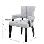Chaise de salle à manger avec accoudoirs Madison Park Dawson