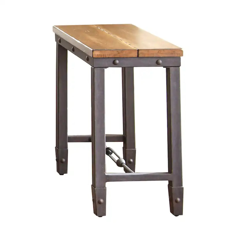 Steve Silver Gatling Natural Industrial Chairside Table