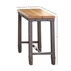 Steve Silver Gatling Natural Industrial Chairside Table