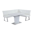 Somette Amelia Marbleized Melamine Dining Set with Nook and Bench
