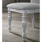 Ensemble de salle à manger 5 pièces Iris de Roundhill Furniture, blanc vieilli et gris