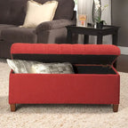 Copper Grove Bresse Button-tufted Cranberry Storage Bench