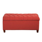 Copper Grove Bresse Button-tufted Cranberry Storage Bench