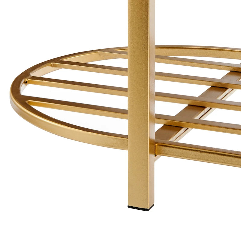 Banc en tissu frisly et peau de mouton avec étagère
