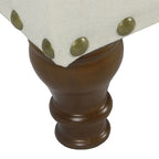 Banc de rangement capitonné en lin Raush Copper Grove