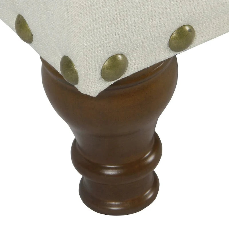 Banc de rangement capitonné en lin Raush Copper Grove