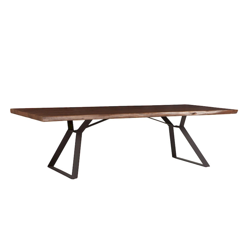 Table à manger Nottingham en bois d'acacia de 106 pouces, finition noyer