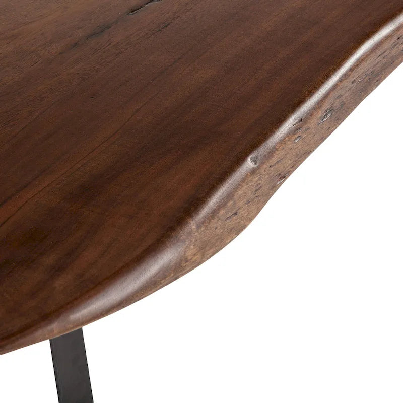 Table à manger Nottingham en bois d'acacia de 106 pouces, finition noyer
