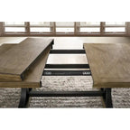 Roundhill Furniture Dasher Driftwood Finish Extendable Table