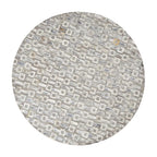 Table d'appoint en nacre avec base dorée et motifs géométriques - Blanc, Gris ou Noir - Roche River Decor