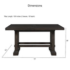 Steve Silver Nevada Dusky Cedar Farmhouse Counter Height Dining Table