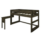 Max and Lily Farmhouse Twin-Size Low Loft with Hook-on Desk