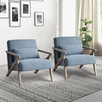 Fauteuil d'appoint en bois massif rembourré