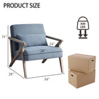 Fauteuil d'appoint en bois massif rembourré