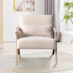 Fauteuil d'appoint en bois massif rembourré