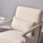 Fauteuil d'appoint en bois massif rembourré